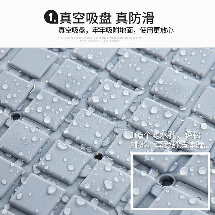 佳洁利小方格浴室防滑垫71*40详情2