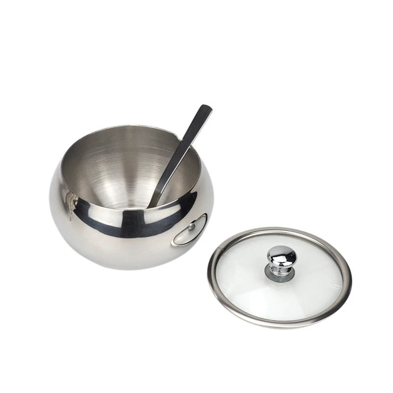 304 stainless steel three-flavor seasoning box, seasoning rack, household seasoning jar, monosodium glutamate and chicken essence jar, enlarged and thickened detail image 3