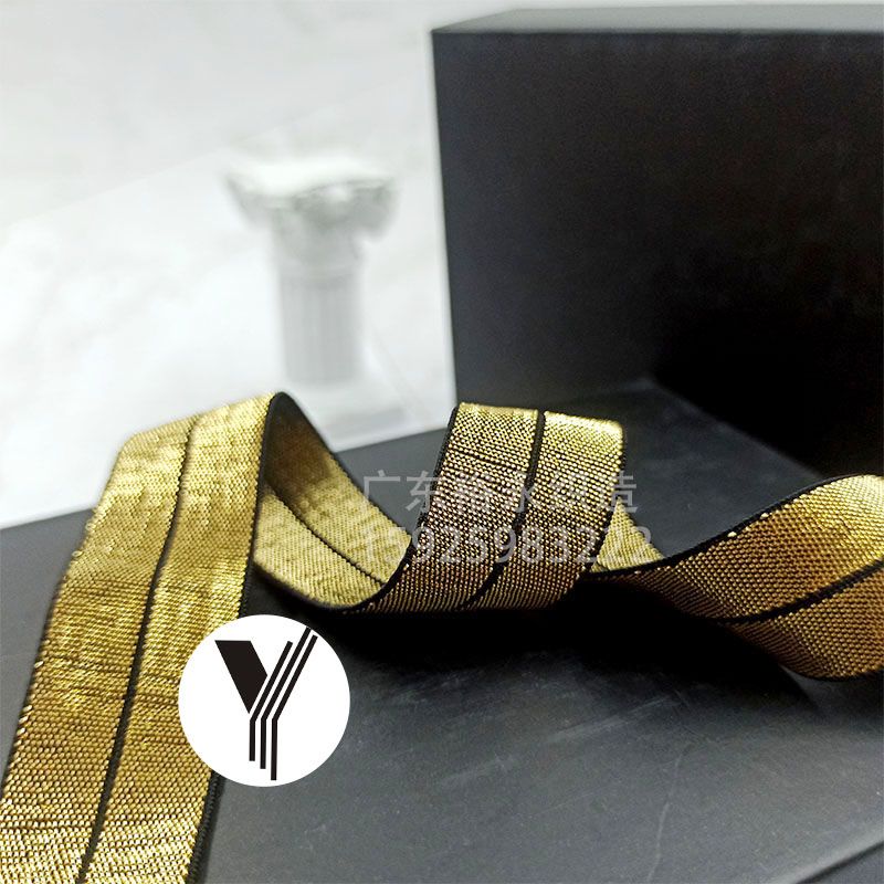 Factory Direct Sales Of Gold And Silver Onion Folded Elastic Band Hair Accessories Gold And Silver Silk Bag Side Band Culottes Clothing Accessories Ribbon Item Picture