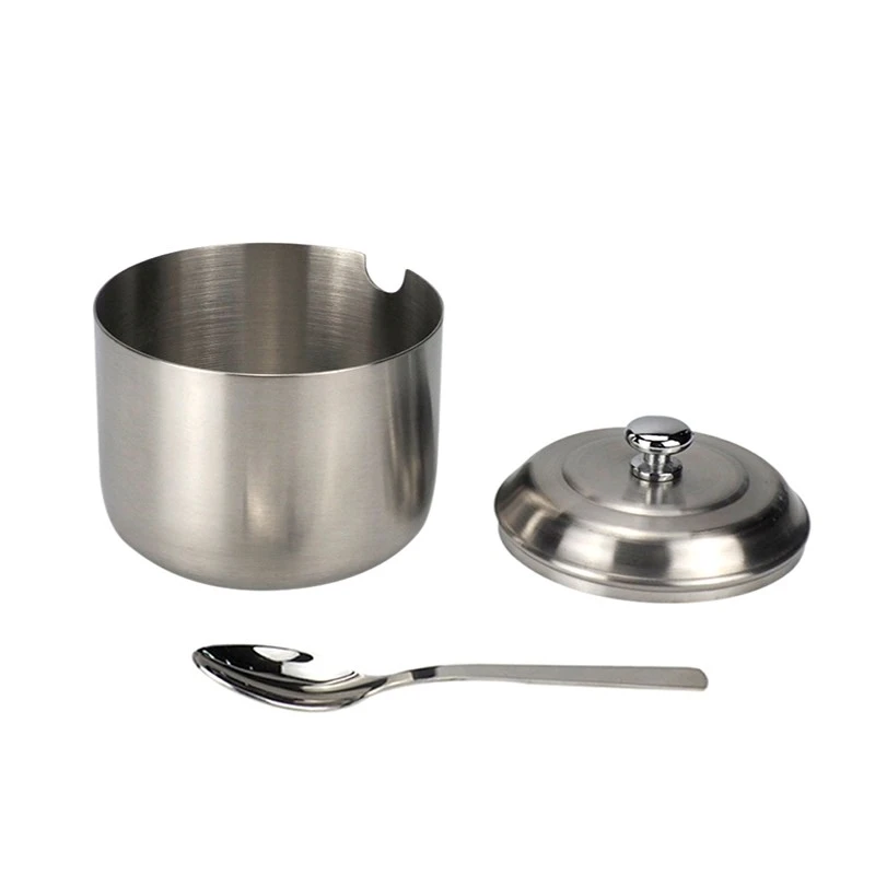 304 stainless steel three-flavor seasoning box, seasoning rack, household seasoning jar, monosodium glutamate and chicken essence jar, enlarged and thickened detail image 4