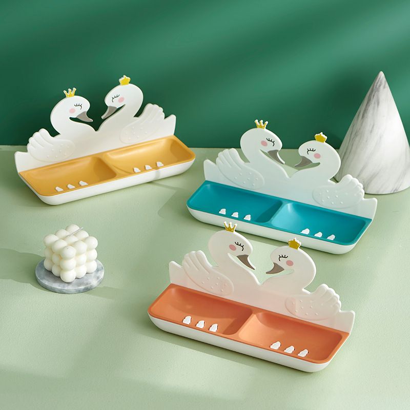 Little Swan cartoon soap box, bathroom wall-mounted soap box, creative household bathroom plastic soap box wholesale full figure