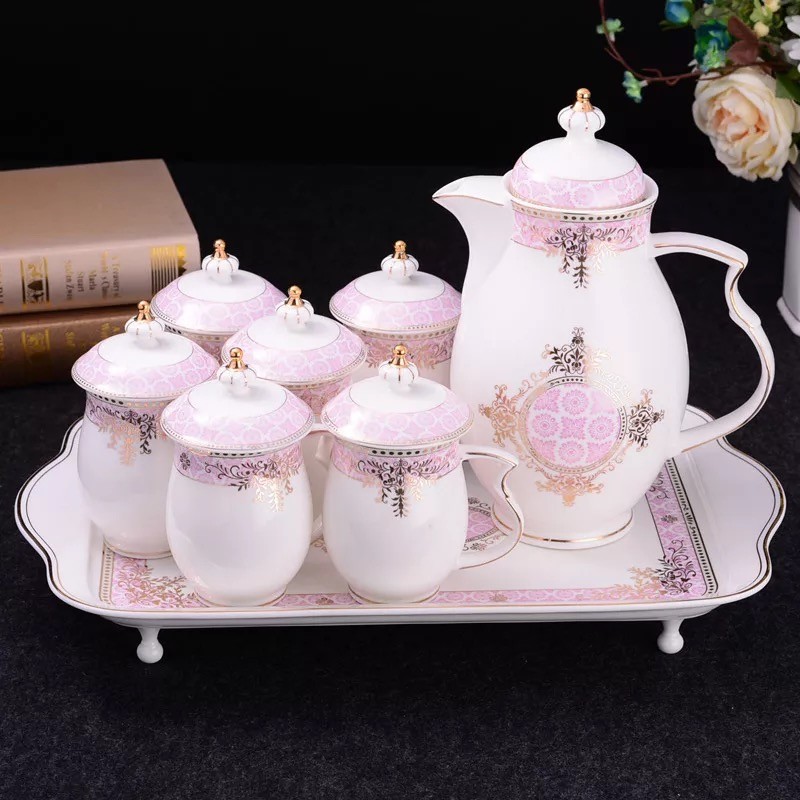 Ceramic water sets, ceramic cups, ceramic kettles, ceramic trays, tea sets, coffee sets, cups, water cups, single cup LIDS, office cups, household tea sets, gifts detail image 4