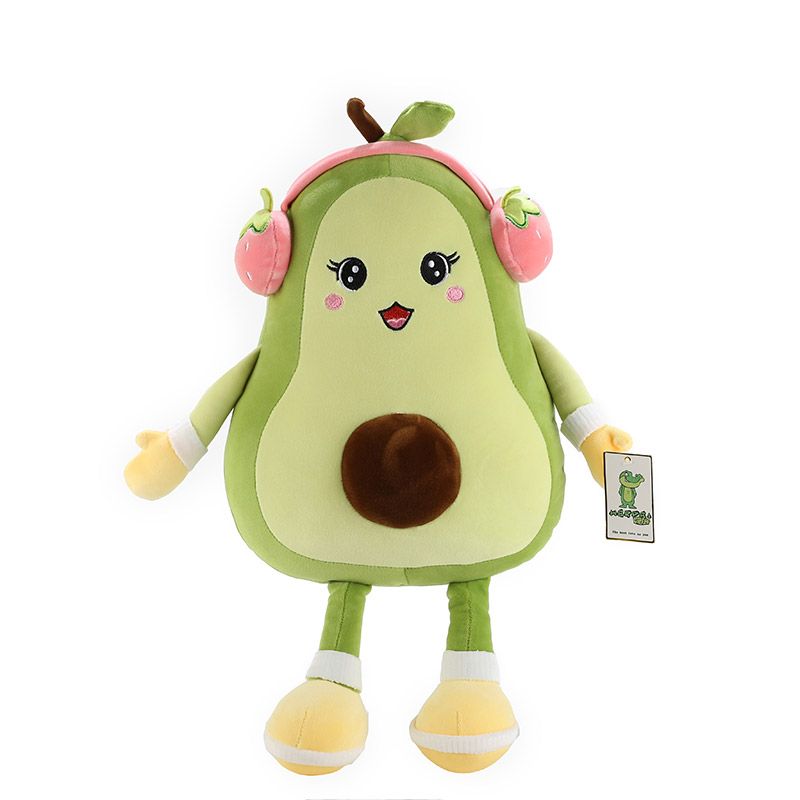 2022 New cute birthday gifts for boys and girls: Headphones, avocados, 105cm pink strawberries, bedroom bed plush toys, wedding wholesale Item Picture