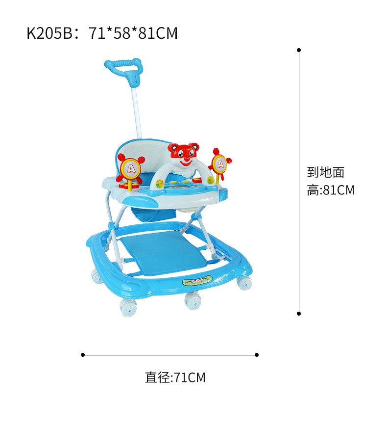 婴儿早教学步车可手推儿童学步车带音乐灯光学步车防o型腿k205详情图11