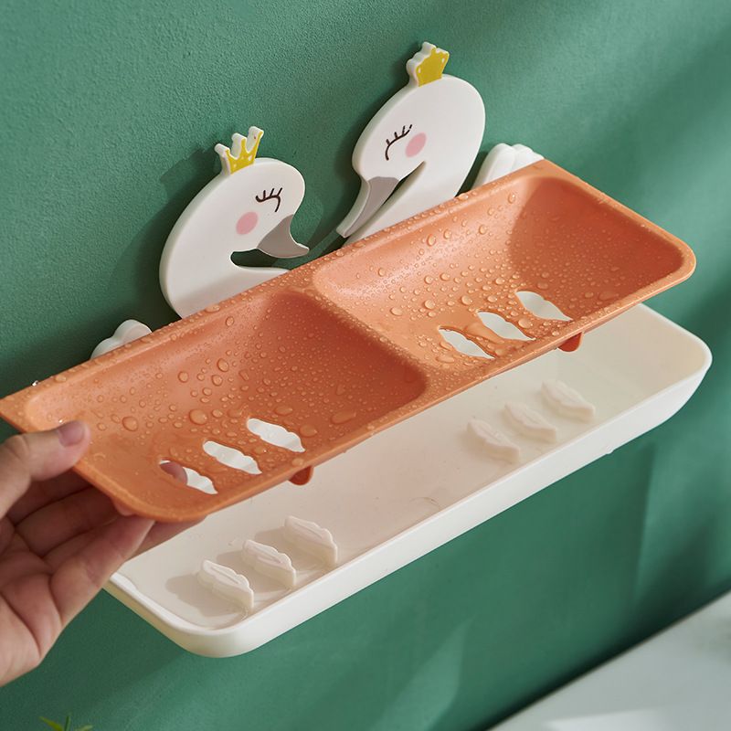 Little Swan cartoon soap box, bathroom wall-mounted soap box, creative household bathroom plastic soap box wholesale Application Scenario