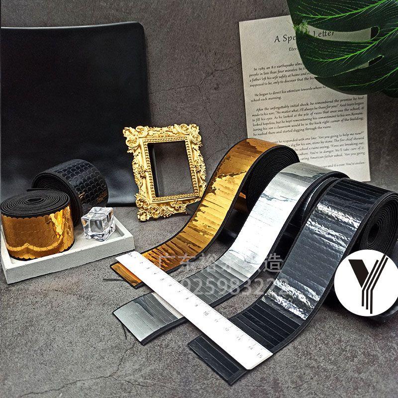 Factory Wholesale Laser Elastic Band Fish Scale Gold And Silver Horizontal Strip Glitter Elastic Ribbon Hair Accessories Clothing Accessories Application Scenario