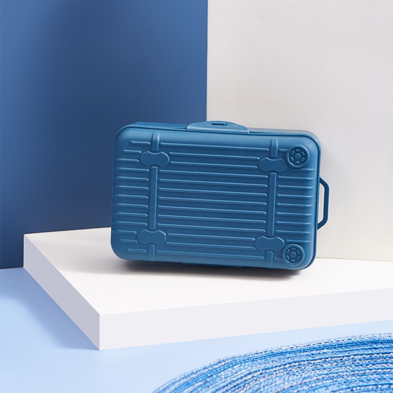 Creative portable suitcase soap box, travel double-layer waterproof soap box, plastic draining handmade soap storage box Item Picture