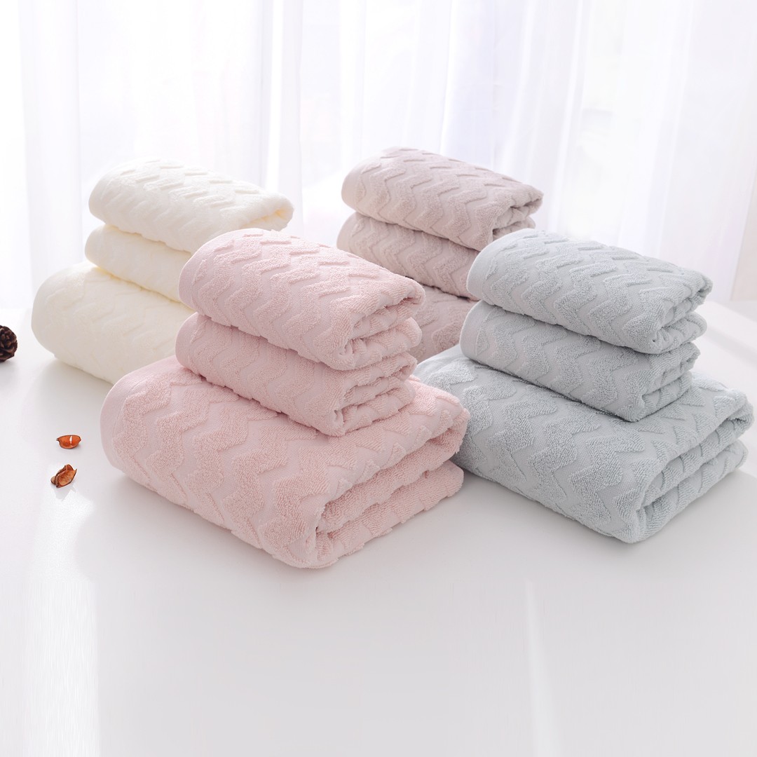 Yiwu Good Products: Qingchen Youjia Pure Cotton Absorbent Household Face Wash and Cleansing towels, wavy towels detail image 11