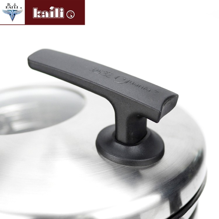 Stainless steel visible double-bottom American-style high pot with large capacity soup pot, deepened and thickened stainless steel porridge pot and soup pot detail image 4