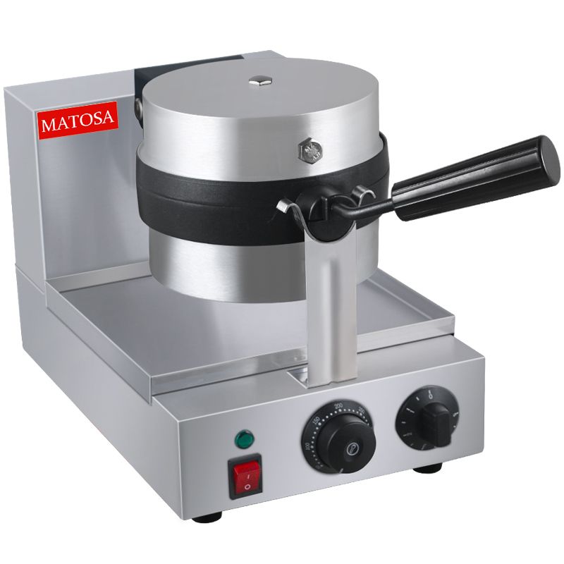 Commercial electric heating rotary waffle oven FY-2205 single-head pancake machine coffee shop grid pancake snack equipment Application Scenario