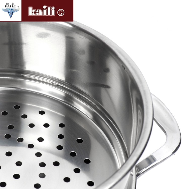 304 stainless steel double-bottom steamer, double-layer multi-purpose steamer, thickened household steamed buns and mantou multi-purpose pot detail image 6