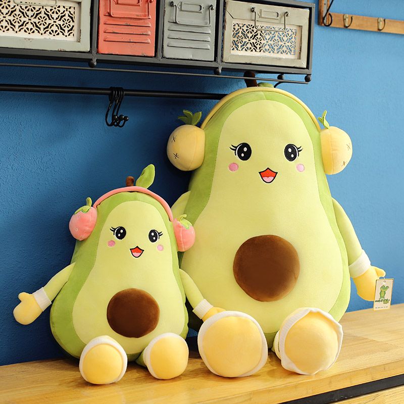 2022 New cute birthday gifts for boys and girls: Headphones, avocados, 105cm pink strawberries, bedroom bed plush toys, wedding wholesale Application Scenario