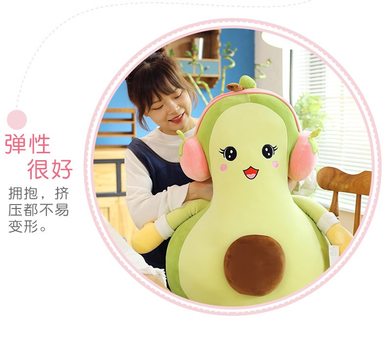 2022 New cute birthday gifts for boys and girls: Headphones, avocados, 105cm pink strawberries, bedroom bed plush toys, wedding wholesale pic 2