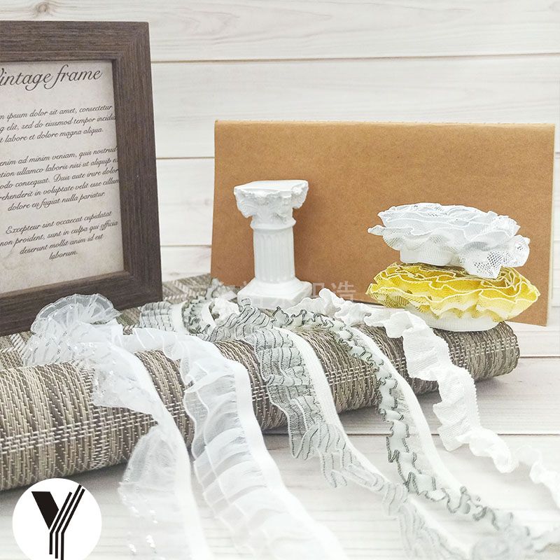 Manufacturers Spot Gold And Silver Onion Wooden Ear Lace Elastic Elastic Ribbon Nylon Clothing Hem Women's Culottes Accessories Item Picture