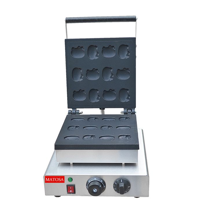 Commercial electric heating robot cat machine FY-2218C Dingdang Cat twelve-compartment crispy Chicken Pancake machine Specification image