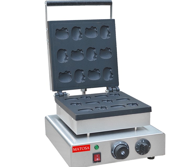 Commercial electric heating robot cat machine FY-2218C Dingdang Cat twelve-compartment crispy Chicken Pancake machine detail image 5