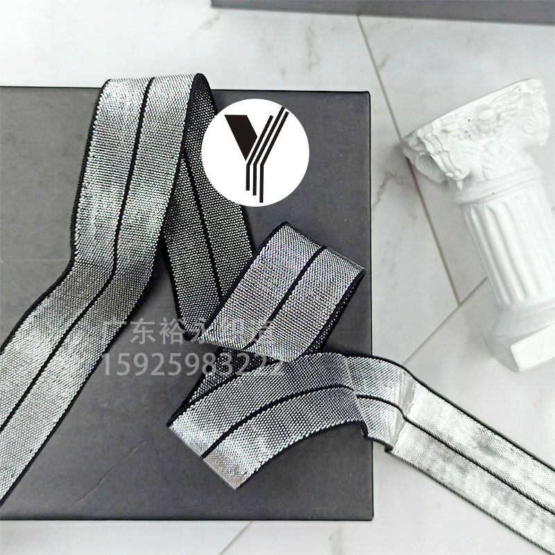 Factory Direct Sales Of Gold And Silver Onion Folded Elastic Band Hair Accessories Gold And Silver Silk Bag Side Band Culottes Clothing Accessories Ribbon Application Scenario