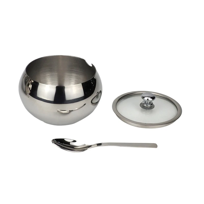 304 stainless steel single-flavor seasoning box, seasoning rack, household seasoning jar, monosodium glutamate and chicken essence jar, bright, enlarged and thickened detail image 4