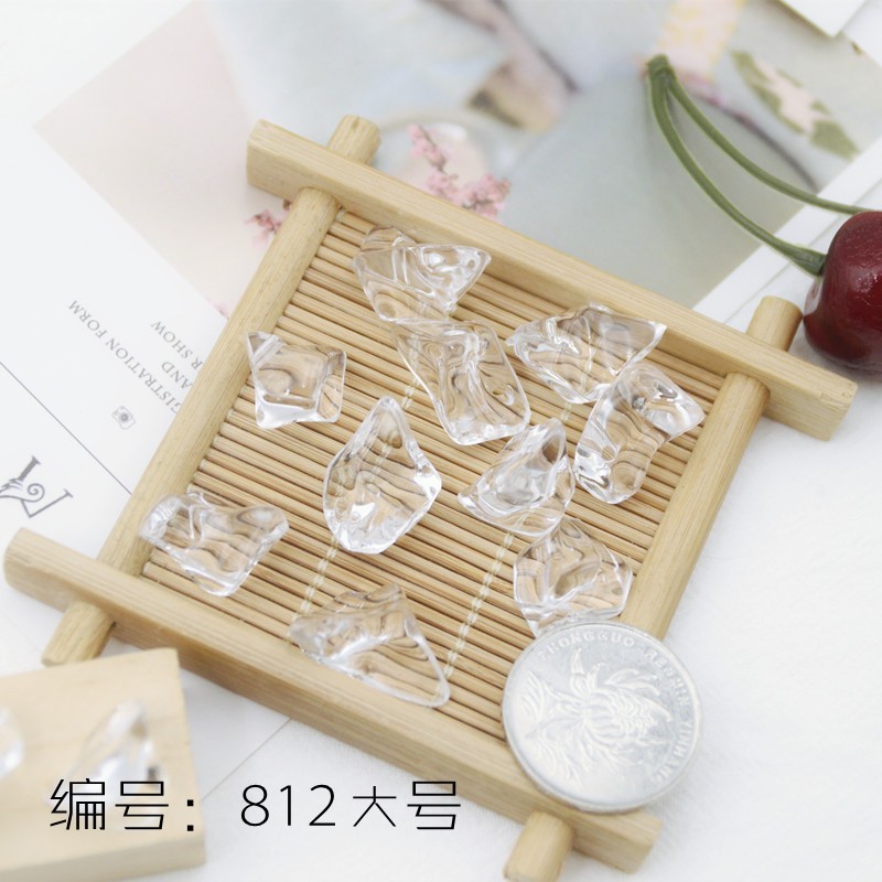 透明亚克力乱石冰块diy饰品配件散珠耳饰发饰吊坠配件鱼缸花假土详情图9