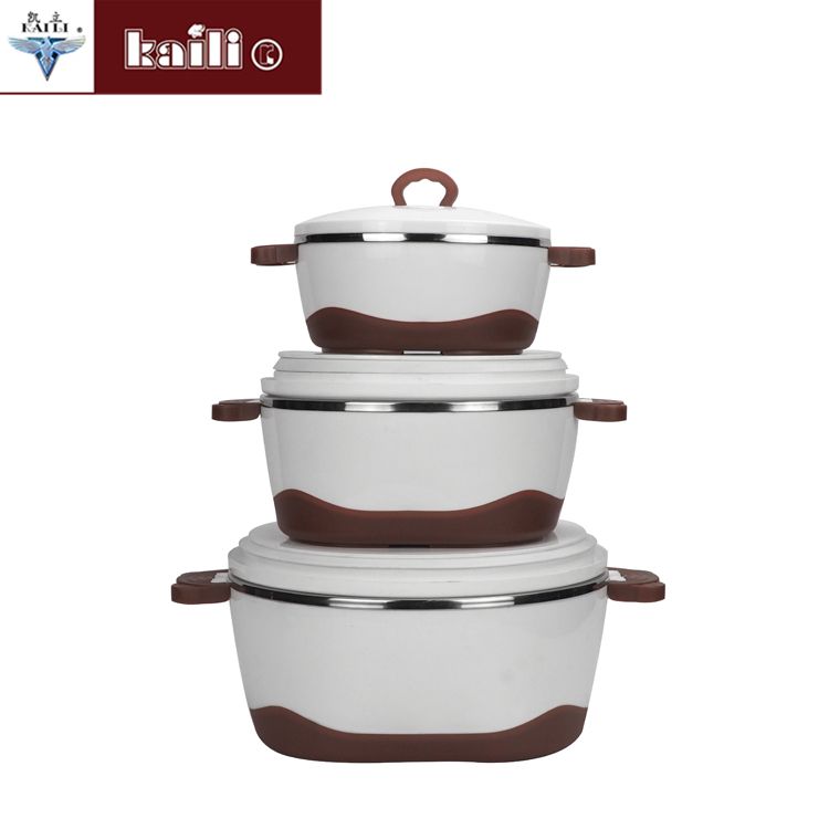 Three-piece set of stainless steel inner pot insulated rice cooker