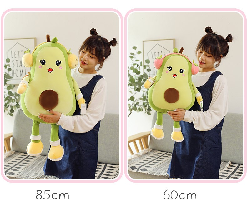 2022 New cute birthday gifts for boys and girls: Headphones, avocados, 105cm pink strawberries, bedroom bed plush toys, wedding wholesale pic 6