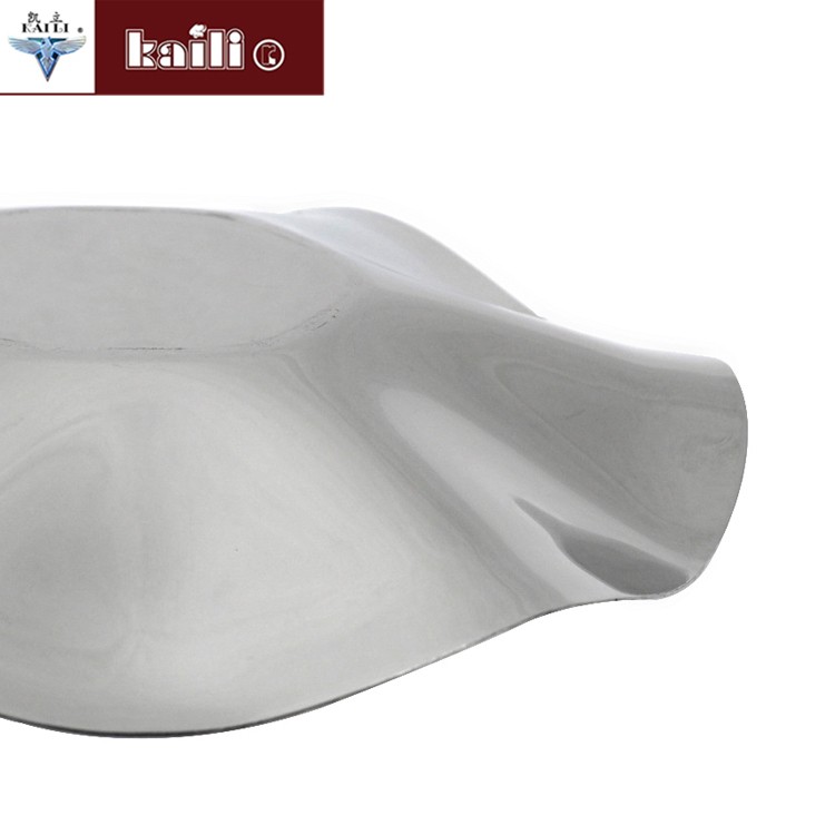 Stainless steel lotus leaf fruit plate, pastry plate, fruit plate tray, creative candy, snack and dried fruit plate detail image 3
