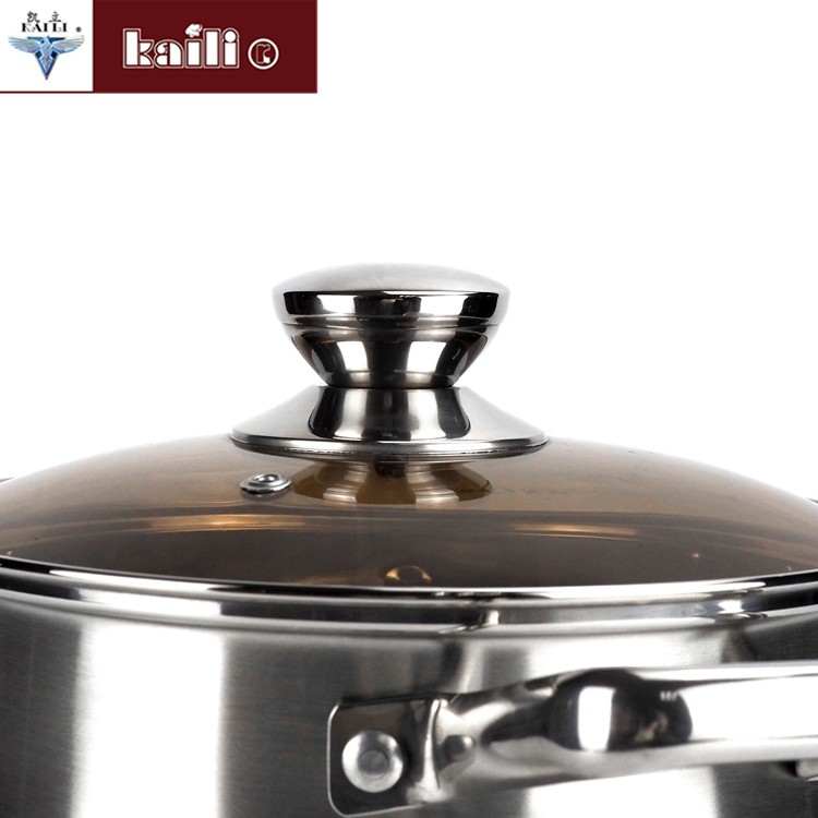 Stainless steel double-bottom extra-high pot, large-capacity soup pot, deepened and thickened stainless steel porridge cooking pot, soup pot detail image 5