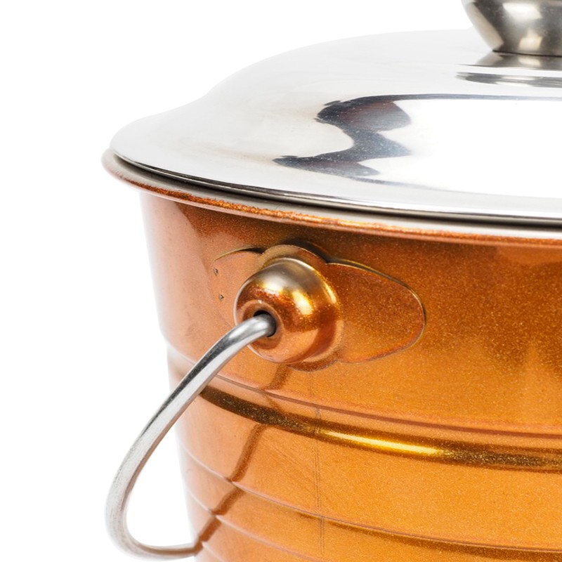 不锈钢彩色粮食桶手提式大容量家用油桶储水酒店餐厅提水桶多用桶详情图3