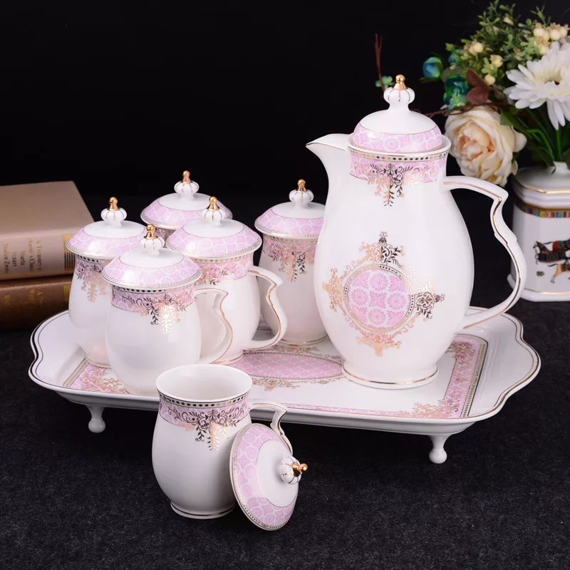 Ceramic water sets, ceramic cups, ceramic kettles, ceramic trays, tea sets, coffee sets, cups, water cups, single cup LIDS, office cups, household tea sets, gifts detail image 5