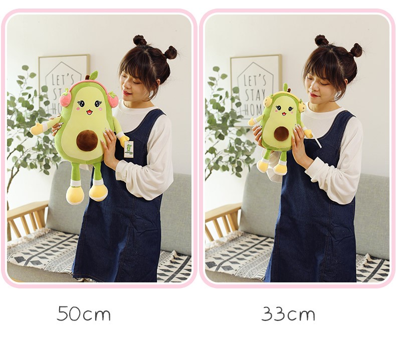2022 New cute birthday gifts for boys and girls: Headphones, avocados, 105cm pink strawberries, bedroom bed plush toys, wedding wholesale pic 5
