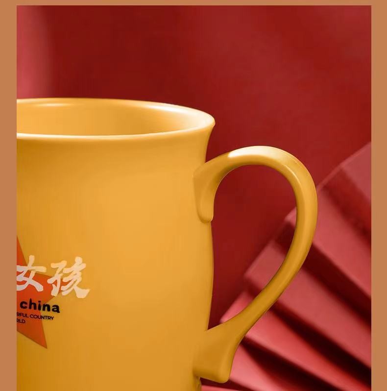 New creative and trendy water cup, simple household plastic mug gift, Chinese-style retro and nostalgic national trend cup pic 15