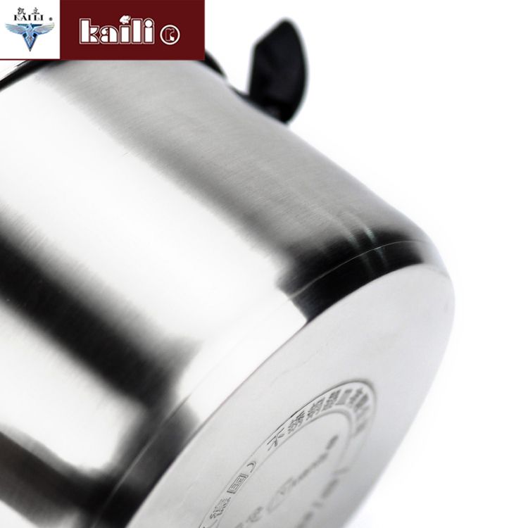 Stainless steel visible double-bottom American-style high pot with large capacity soup pot, deepened and thickened stainless steel porridge pot and soup pot details Picture