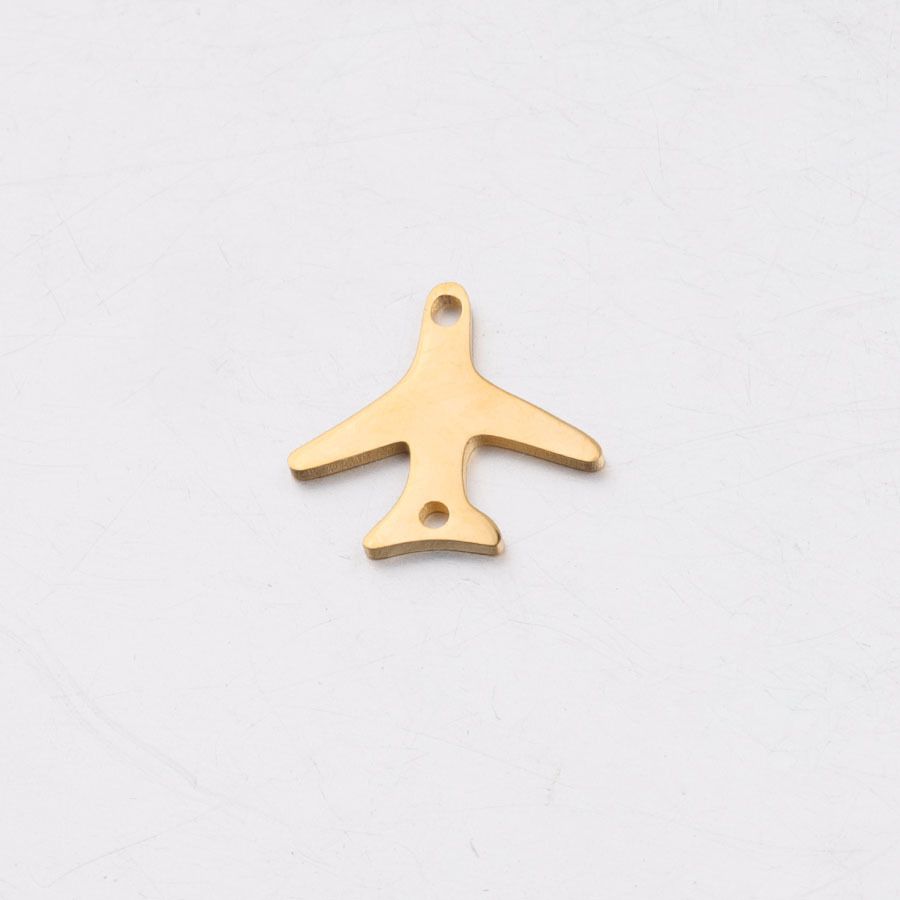 Mirror-finish stainless steel small accessory diy multi-specification small aircraft double-hole pendant, non-fading Application Scenario