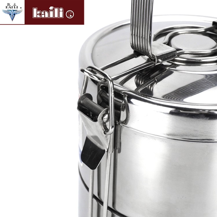 Stainless steel double-layer heat-insulating and heat-preserving lunch box, anti-overflow sealed pot and basket multi-layer bento box detail image 6