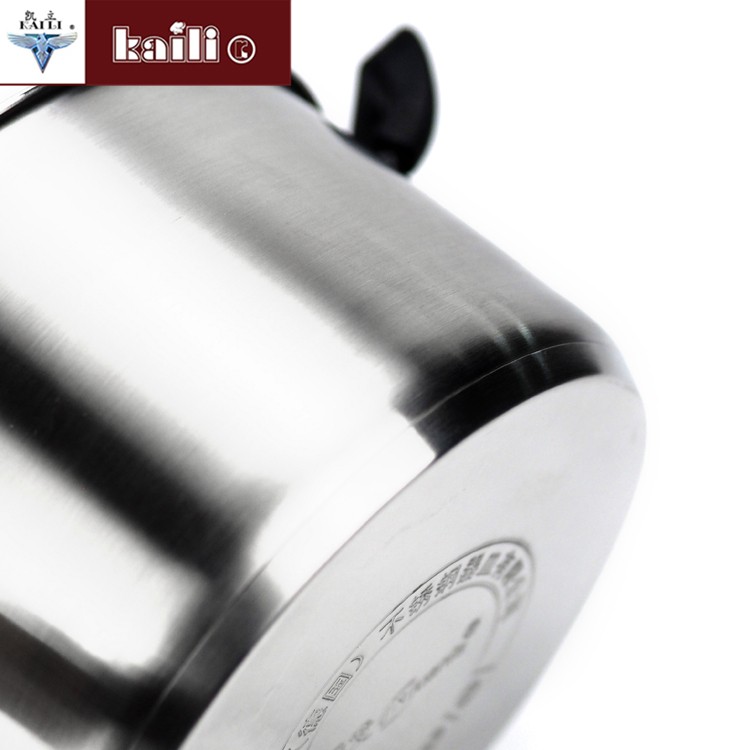 Stainless steel visible double-bottom American-style high pot with large capacity soup pot, deepened and thickened stainless steel porridge pot and soup pot detail image 3