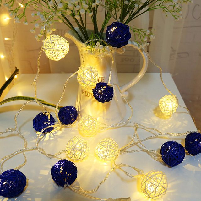 5cm LED light string, Thai sepak takak light string, starry sky light, wedding decorative light, ins Christmas small colorful light string details Picture
