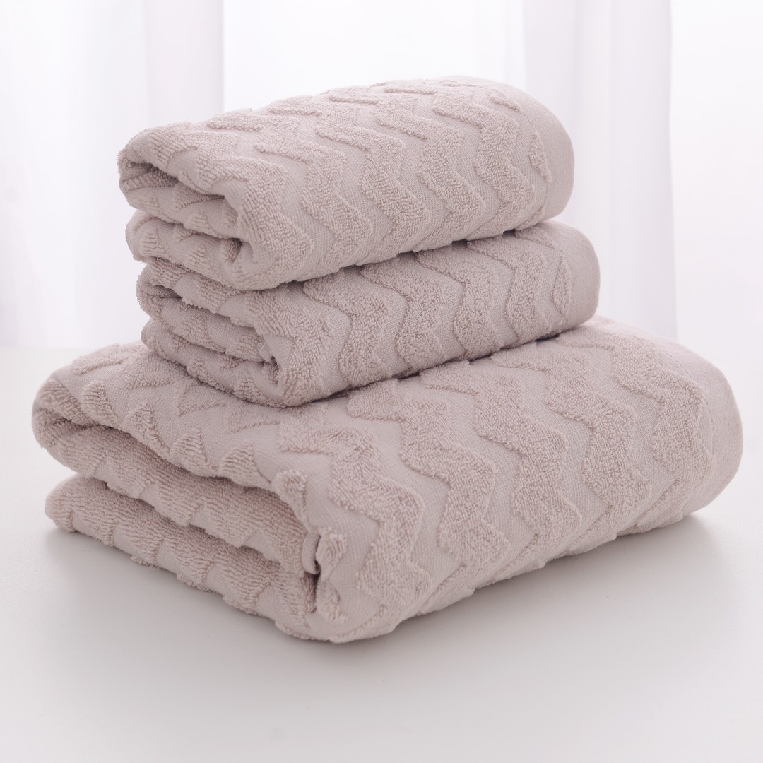 Yiwu Good Products: Qingchen Youjia Pure Cotton Absorbent Household Face Wash and Cleansing towels, wavy towels detail image 10