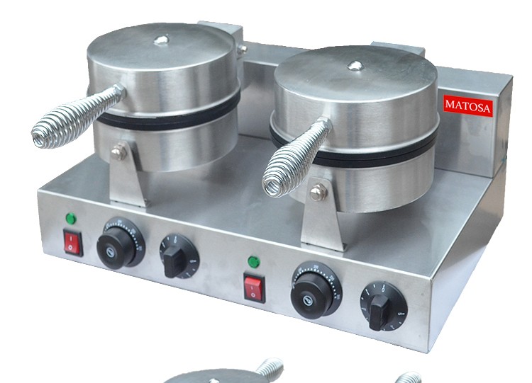 Waffle de doble cabeza en forma de corazón FY-2207B-2 horno de waffle eléctrico comercial para hornear muffins máquina de snacks detail image 6