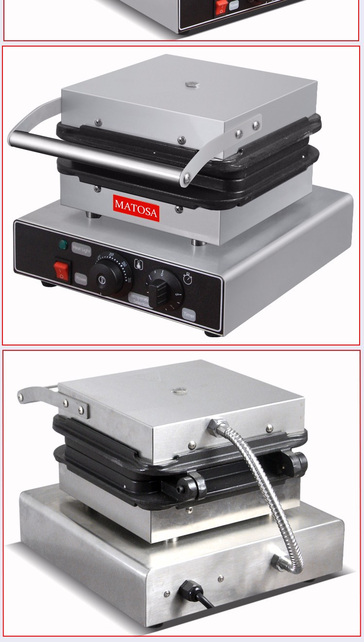 Commercial single-head square waffle oven FY-2280 electric waffle oven, commercial pancake baking machine equipment detail image 10