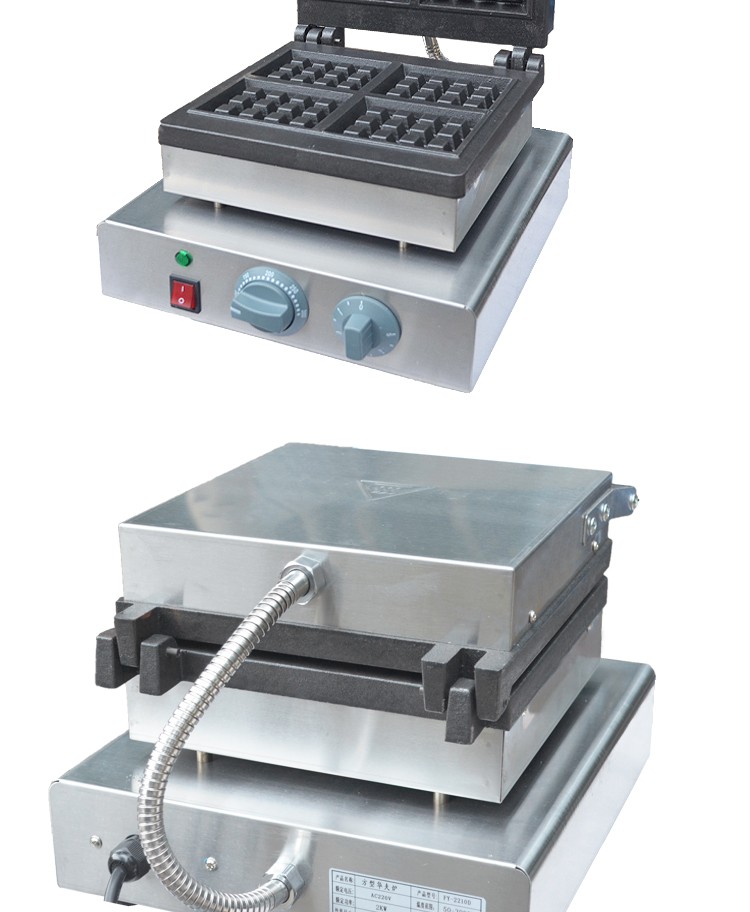 Electric single-head square waffle oven FY-2210D waffle machine, commercial baking machine, muffin machine, snack equipment detail image 4