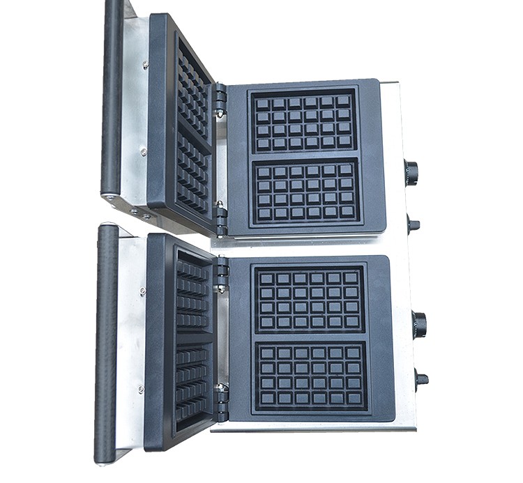 Horno de gofres cuadrado de dos cabezas eléctrico comercial FY-2210-2 máquina de muffins máquina de tartan horno de gofres máquina de hornear de gofres detail image 8
