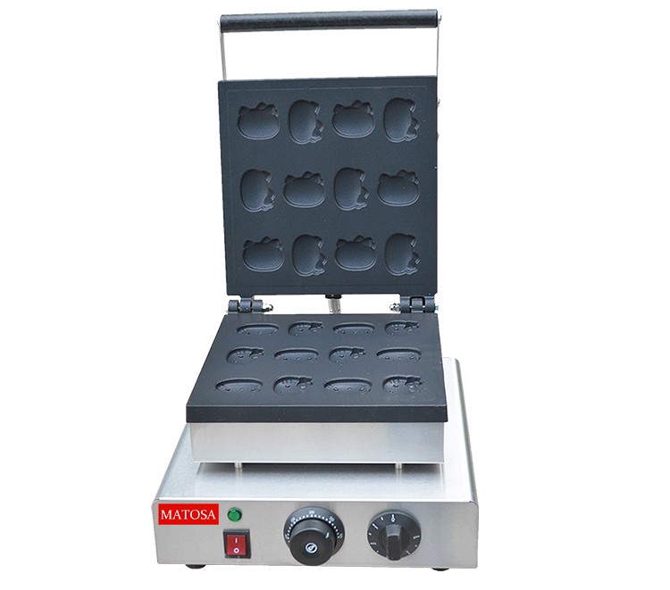 Commercial electric heating robot cat machine FY-2218C Dingdang Cat twelve-compartment crispy Chicken Pancake machine detail image 4