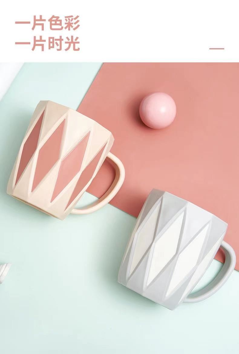 New household couple diamond-shaped mouthwash cups, creative plastic student dormitory brushing cups, and personalized bathroom washbasin cups pic 5