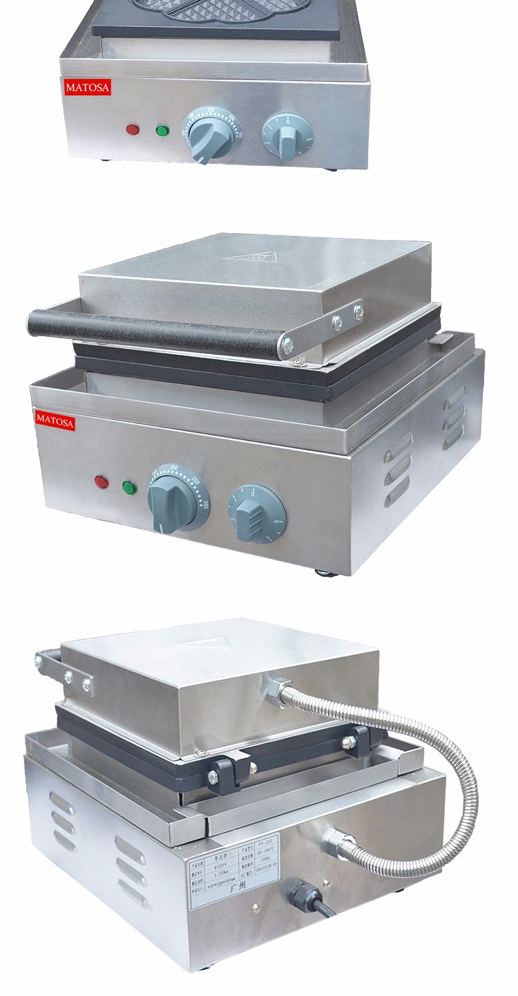 商用电热心形华夫炉FY-215单头华夫饼烤饼机松饼机小吃设备详情图4