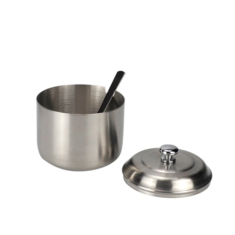 304 stainless steel three-flavor seasoning box, seasoning rack, household seasoning jar, monosodium glutamate and chicken essence jar, enlarged and thickened detail image 2