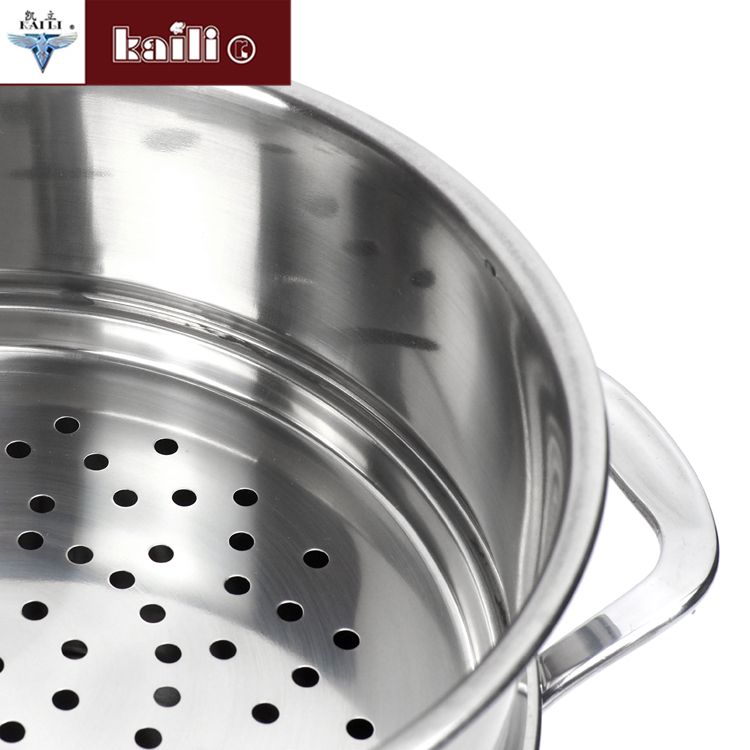 304 stainless steel double-bottom steamer, double-layer multi-purpose steamer, thickened household steamed buns and mantou multi-purpose pot Item Picture