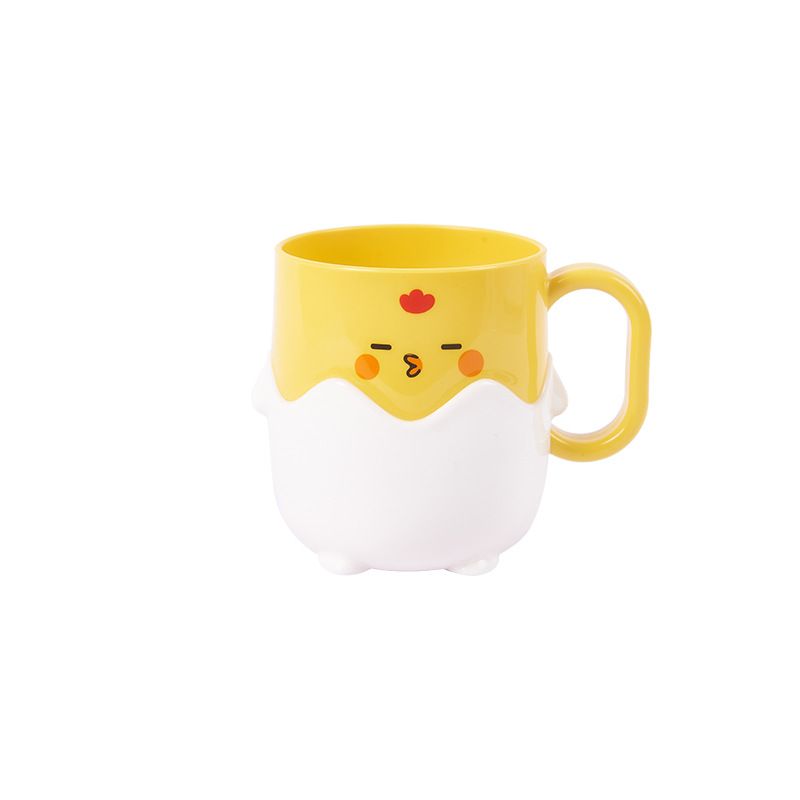 Wholesale of 2021 popular cartoon yellow chicken toothbrush cups, fashionable and cute household toothbrush cups for washing, brushing and rinsing Item Picture