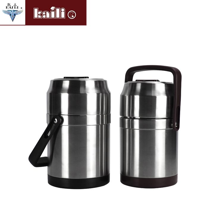 Stainless steel vacuum insulated pot, portable lunch box for students and office workers, extra-long insulated large-capacity bento pot