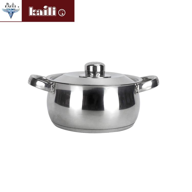 Stainless steel five-piece set pot, household porridge pot, soup pot, double-bottom soup pot, induction cooker, gas stove, universal cookware Specification image