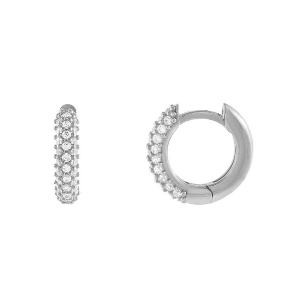 The classic zirconia round ear rings from Europe and America are fashionable, versatile and do not fade details Picture